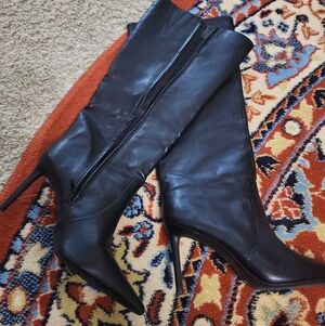 INC International Concepts Black Heeled Boots